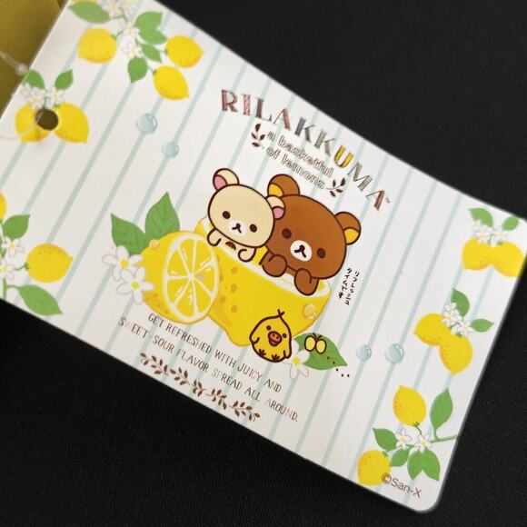San-X Rilakkuma Bear Lemon Purse Crossbody Pouch Bag with Strap Yellow Green NWT - Picture 4 of 10
